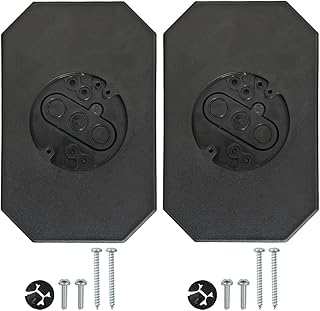 Vinyl Siding Mounting Blocks, Outdoor Light Mounts with Built-in Electrical Box, Fits 1/2 in Lap & 4 in Siding (2 Black)