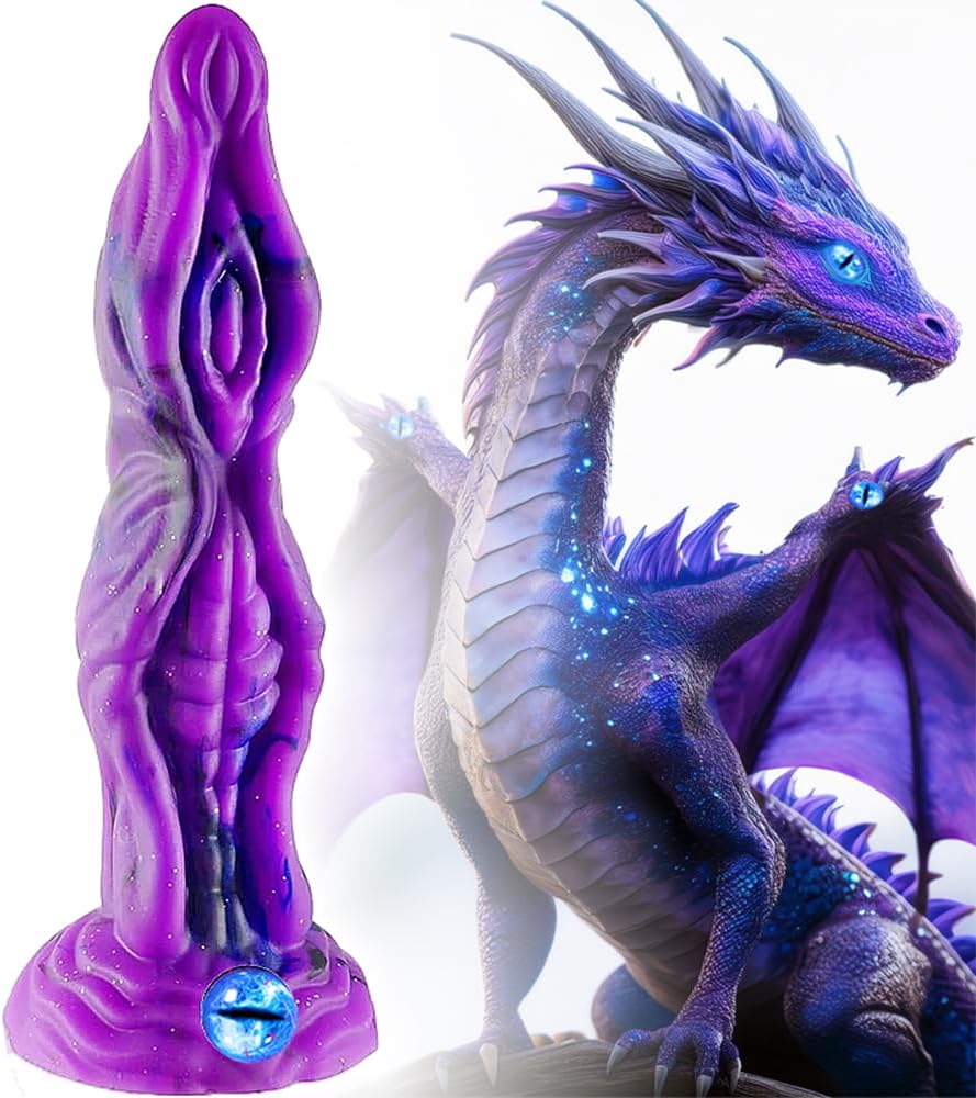 Fantasy Dildo Huge Monster Dildos U & G-spot Big Dragon Dildo with Suction Cup, Long Anal Plug Adult Sex Toys & Games for Women Men Couples