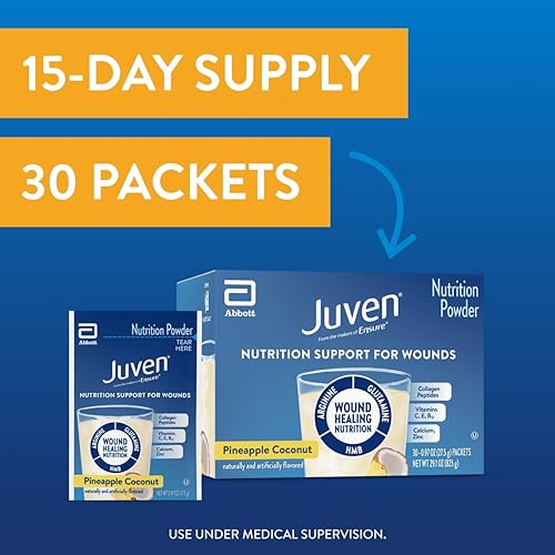 Miniatura 9 de Juven Bebida en polvo de nutrición terapéutica que incluye péptidos de colágeno, aminoácidos y HMB para apoyo a la curación de heridas, coco de