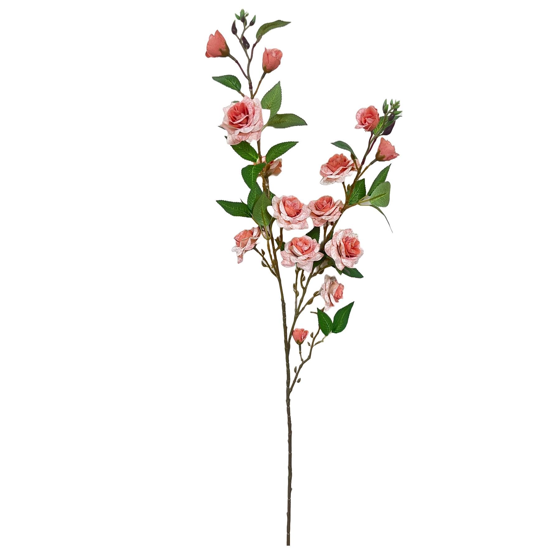 Leaf 90Cm Artificial Pink Rose Stem