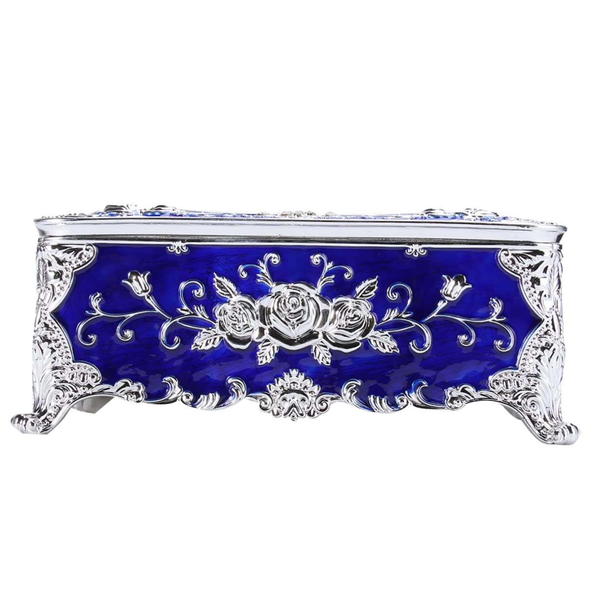 Cabilock Top Grade Style Tissue Box with Rose Pattern Stylish Napkin Holder for Home Office Car Lightweight Easy