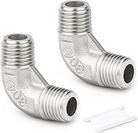 Vista 29 de TAISHER 2 piezas de acero inoxidable 304 accesorios de codo de 90 grados, tubo hembra NPT de 1 pulgada a 1 pulgada NPT hembra 304 accesorio