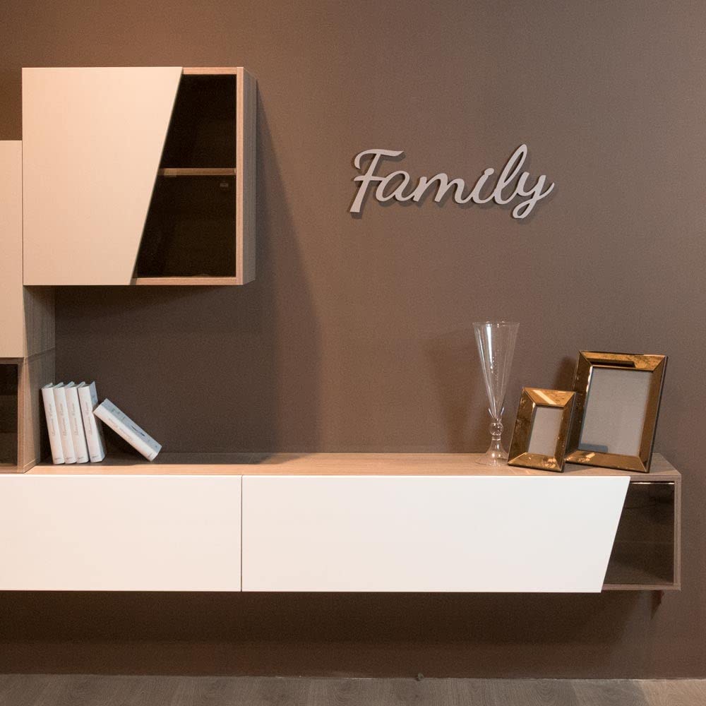 Scritta in Legno da Appendere al Muro Famiglia Lettere in Legno – Decorazione murale in Legno per Cucina casa per Decorare Le pareti