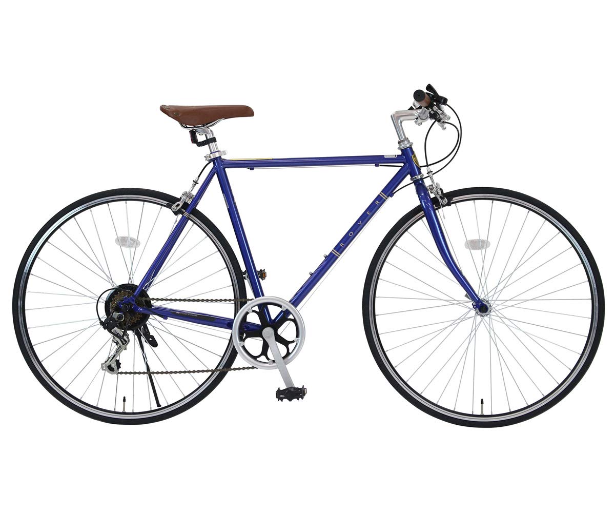 中古自転車１２７５　前後タイヤ新品！　クロスバイク　ローバー　７００×３８C　６段ギヤ　アルミフレーム　ワイヤー錠　ライトは付属していません　＊車体に細かい傷があります。 Amazon | ROVER AL-CRB7006Classic ブルー 軽量ホリゾンタルアルミ