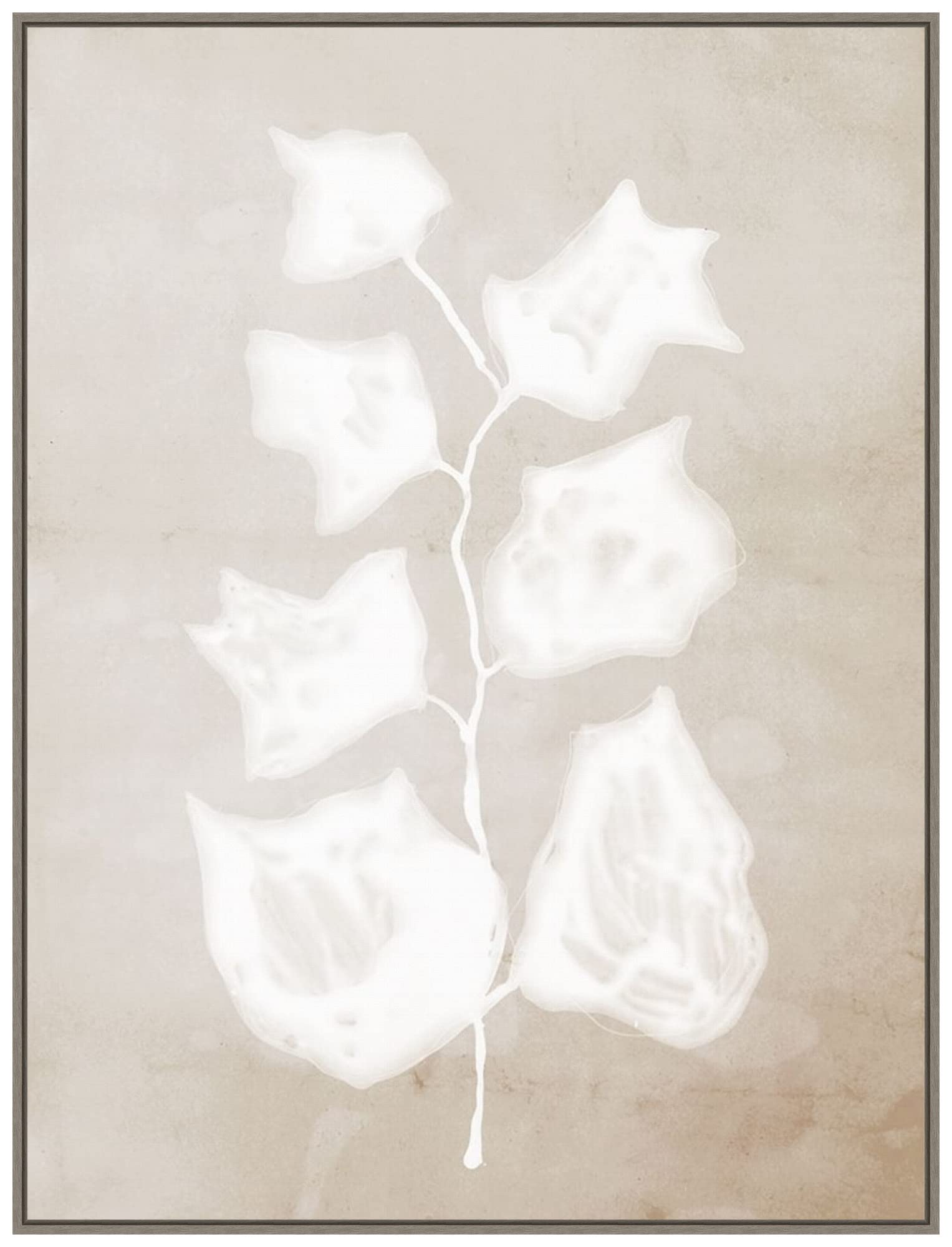 Amanti Art Framed Canvas Wall Art 42x32 Paper Bark II by Urban Road, Framed Wall Art Canvas, Abstract Artwork, Rustic Farmhouse Decor, Oversize Poster Painting for Living Room, Bedroom, Bathroom