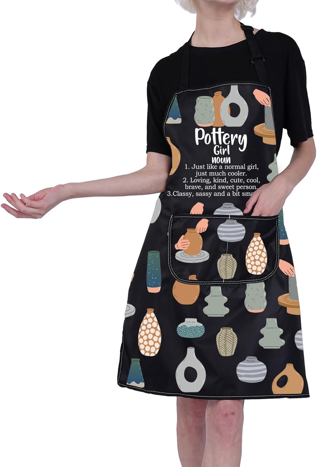 FUSTMW Pottery Apron - Ceramics Apron with Pockets for Pottery Lovers - Image 4