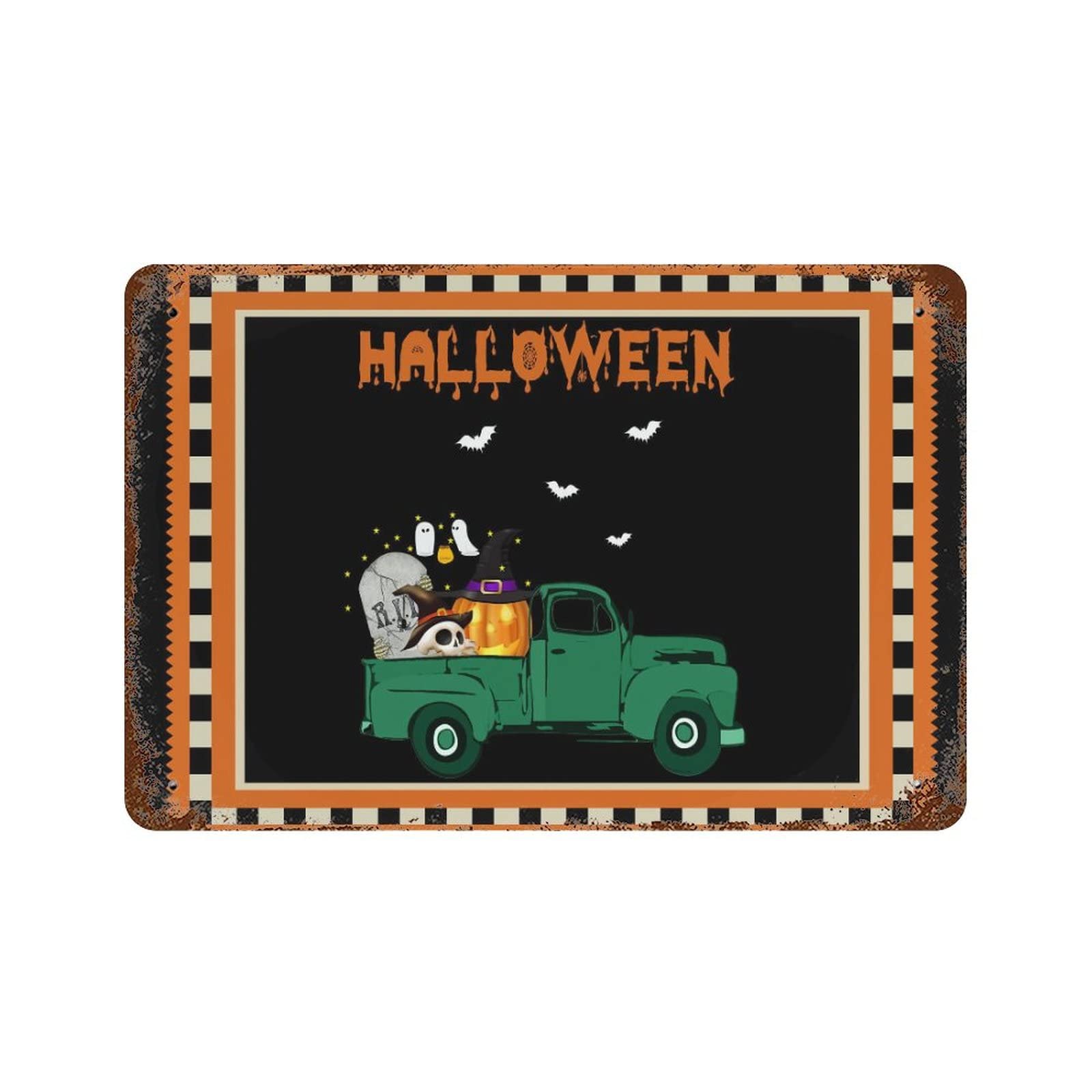 Camion d'Halloween déco de table avec pierres tombales et fournitures de sorcellerie d'automne