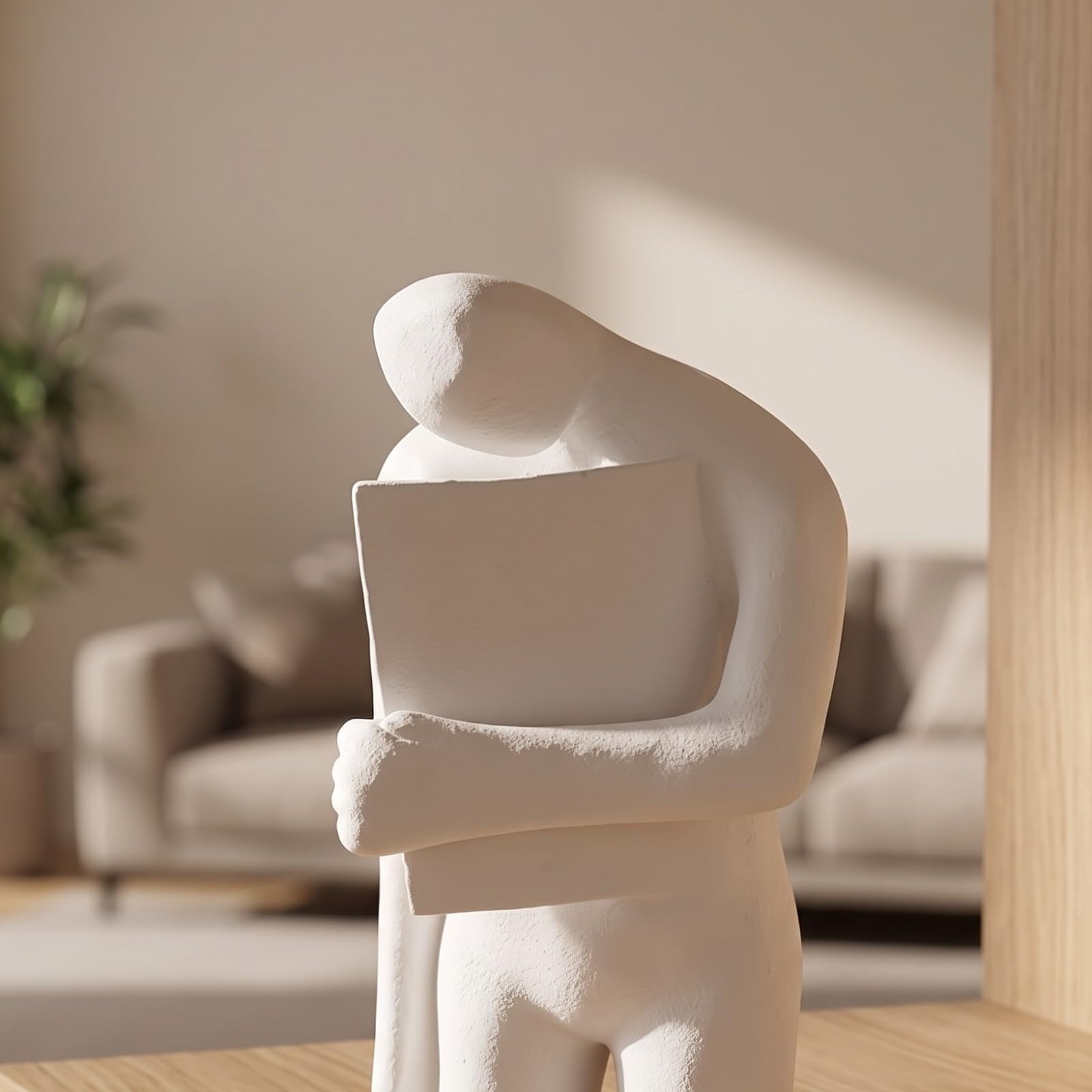 B Baosity Estatua corativa | Escultura Conceptual, Abstracto, Escultura Resina, para Estantería, Escritorio, L