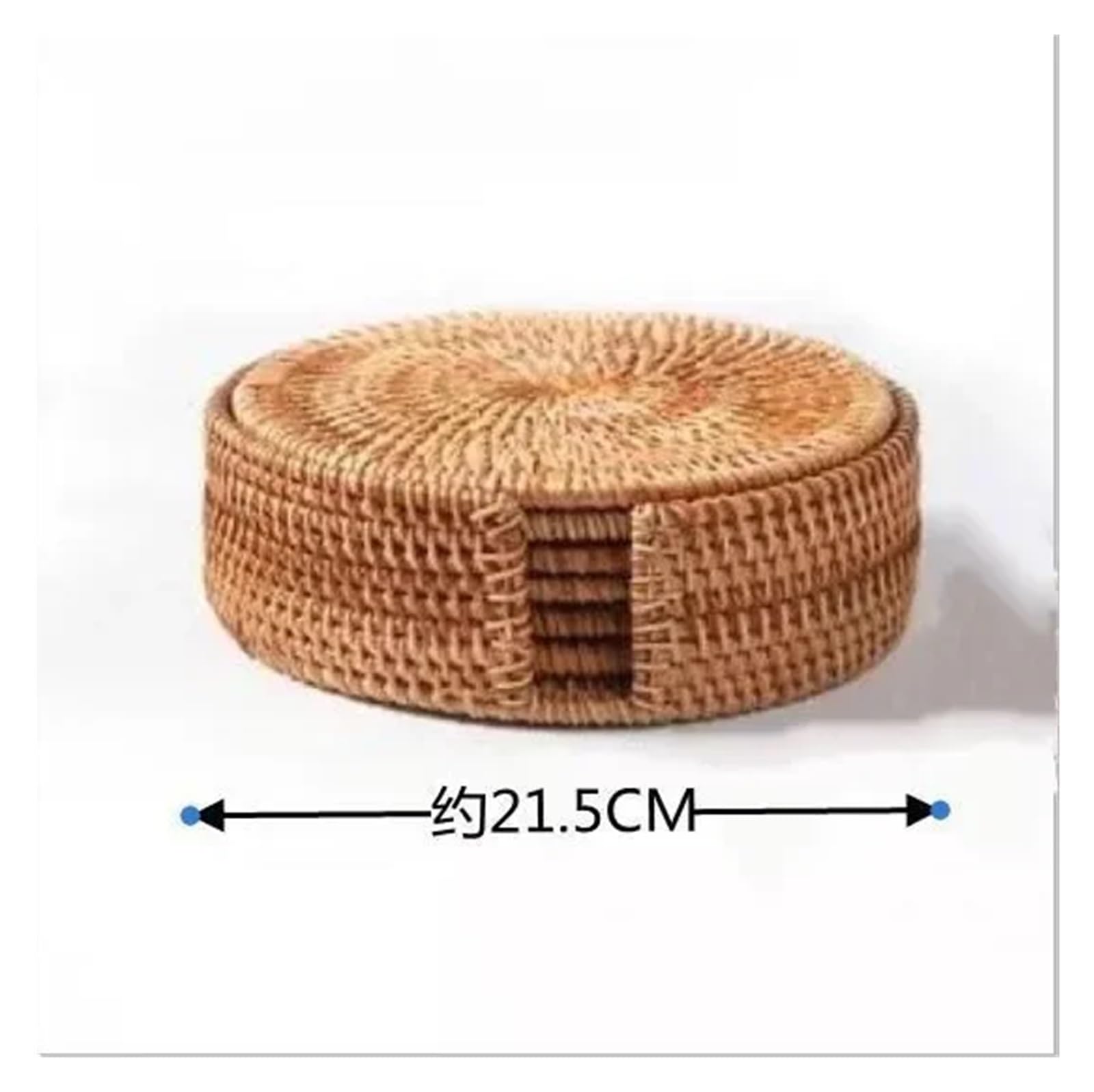 sous-Verres en rotin Fait à la Main, Ensemble de Vaisselle for cérémonie du thé, Dessous Verre Absorbant tissé, Bol isolé, 6 pièces