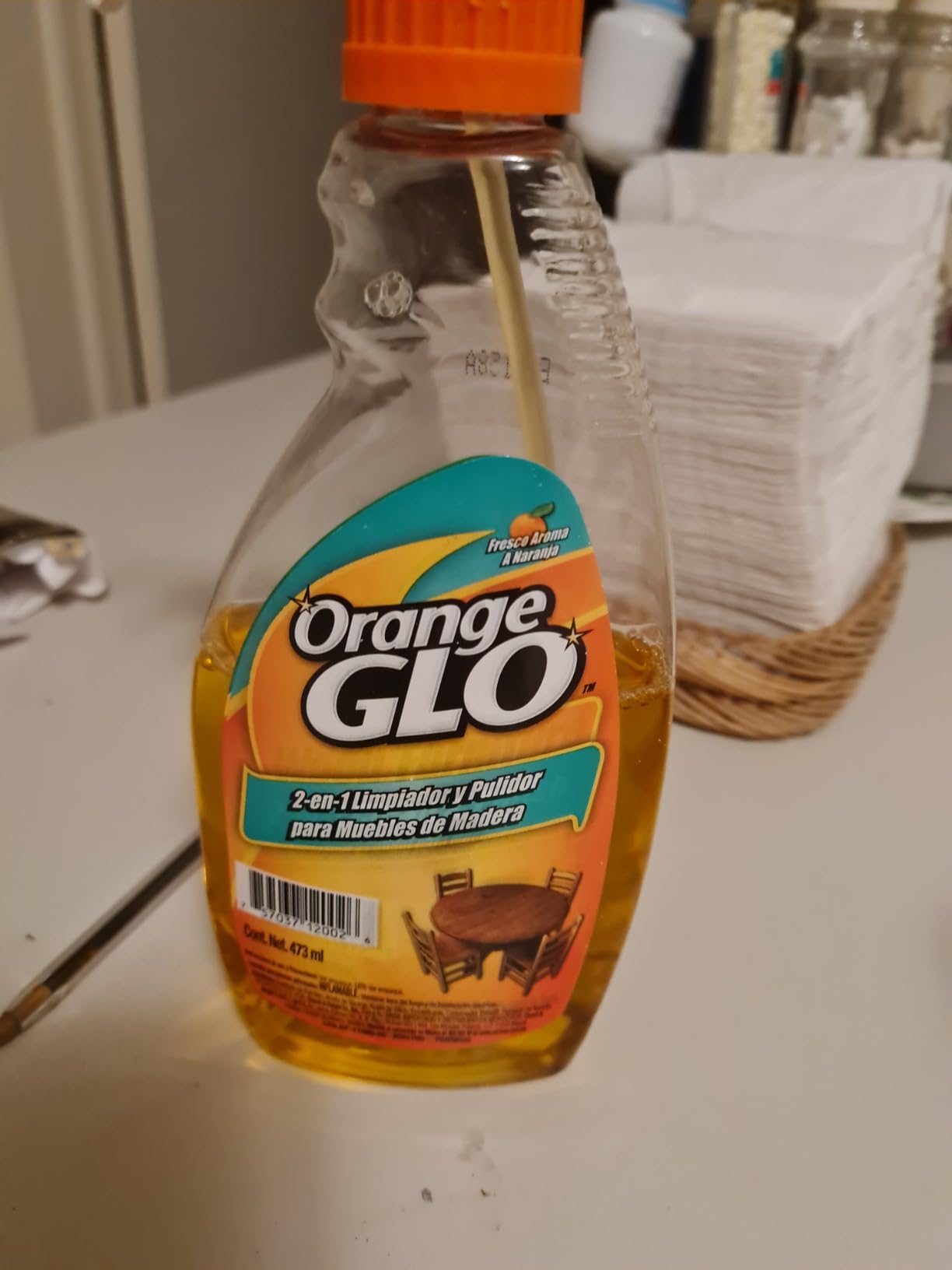 Orange Glo Wood Furniture 2 en 1 Spray limpio y pulido, 16 oz (paquete
