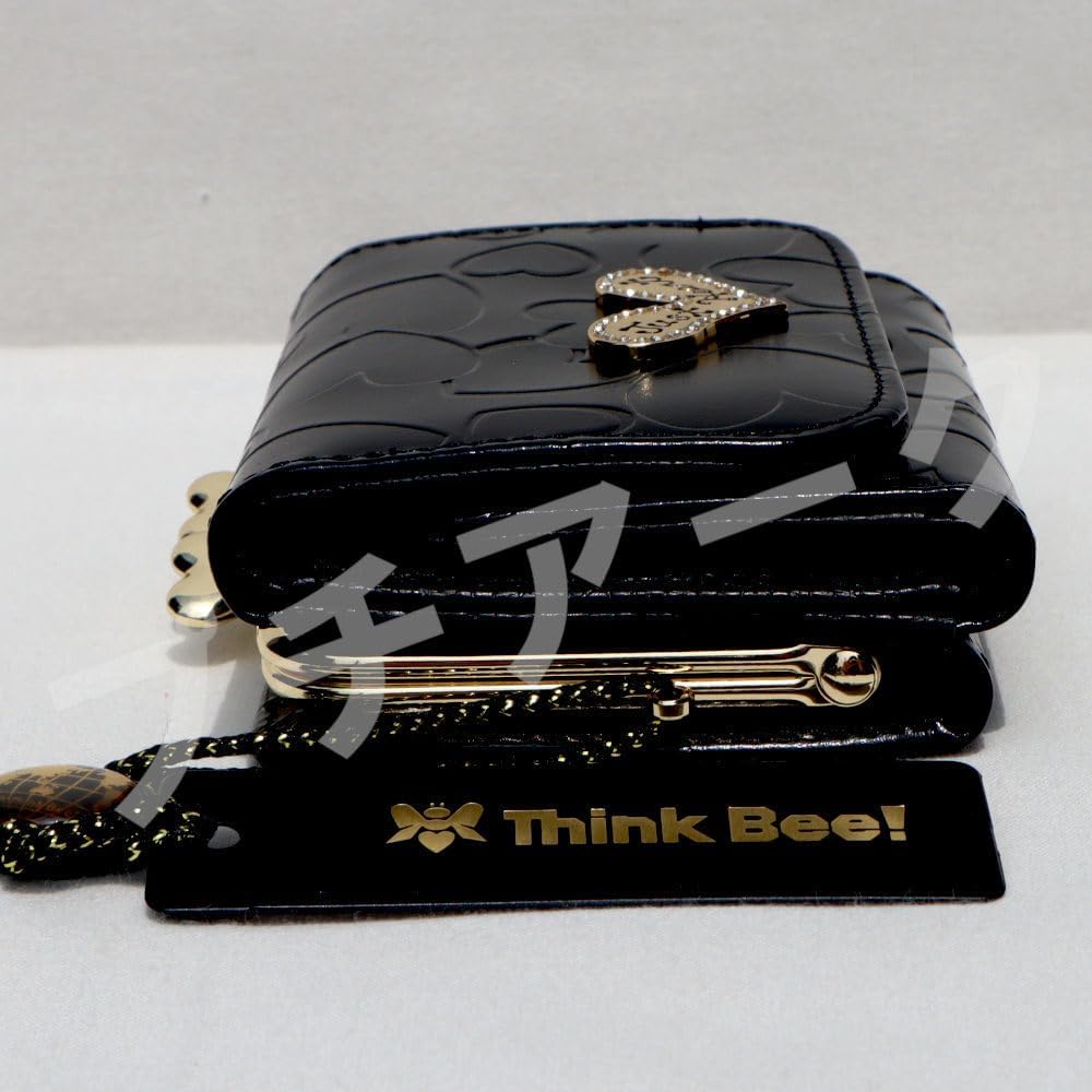 Amazon | シンクビー 財布 ハーティハート 3つ折財布 ブラック Think