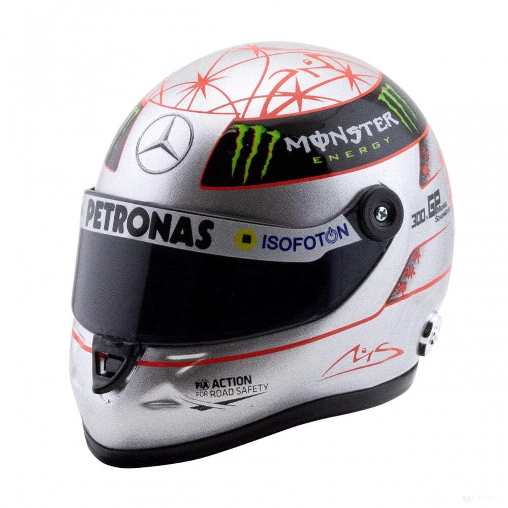 SCHUBERTH 1:4 Mini F1 Platinum Helmet, Spa 300th GP, Michael Schumacher Replica, Includes Display Case