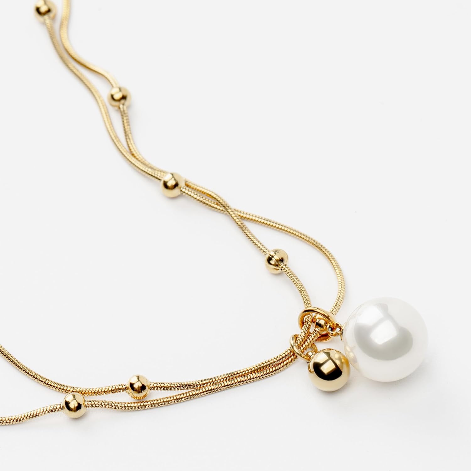 Single Pearl Necklaces | Waterproof Pearl Necklace | Non Tarnish, PVD Coated | 18k Real Gold Plated | Pendant Necklace | Waterproof Jewelry - Image 8
