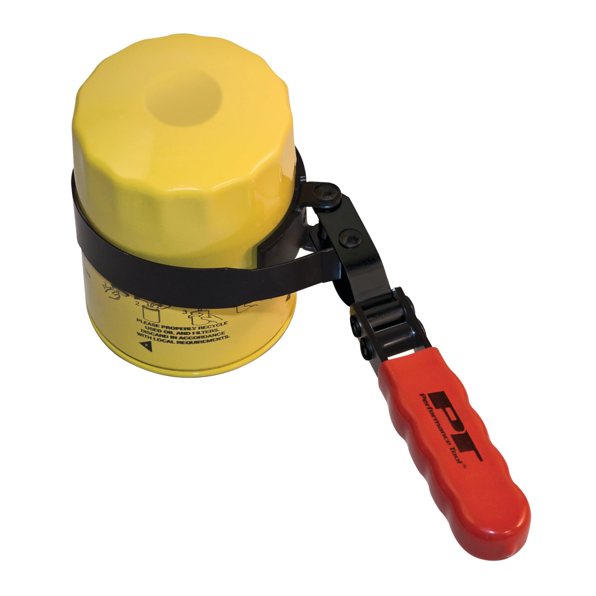 Performance Tool W54048 Swivel Handle Oil Filter Wrench for 4 to 4 3/8-Inch Filters with Studded Band and Vinyl Grip Handle