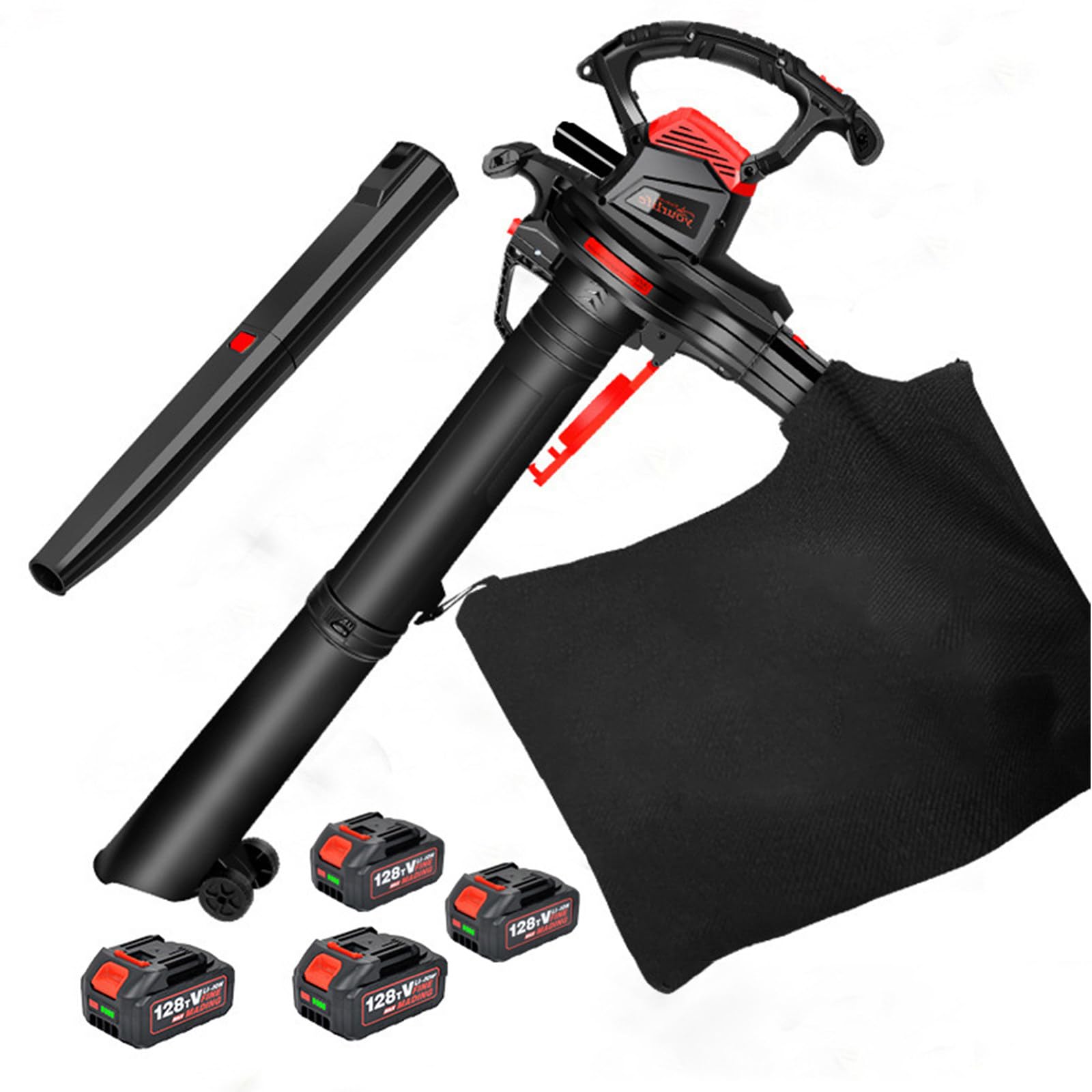Soplador Aspirador de Hojas a Batería con Batería de 40V y Cargador 4-Battery