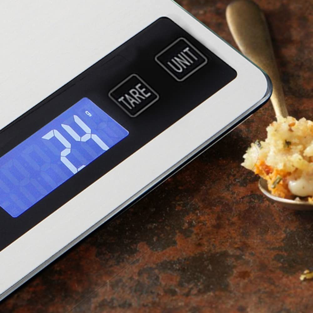Waga kuchenna Cyfrowa waga kuchenna, waga elektroniczna z możliwością ładowania przez USB, waga ze stali nierdzewnej, cyfrowa waga kuchenna LCD Przybory kuchenne