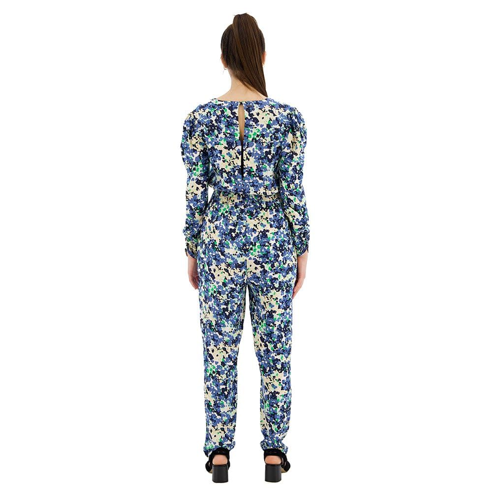 Pepe Jeans Damski kombinezon z nadrukiem Casandra, niebieski (Sea Blue), L, Niebieski (morski), L
