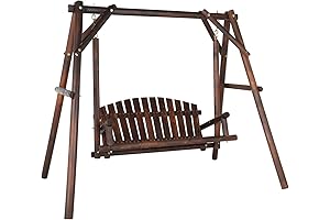 Durable Outdoor Wood Swing for a Serene Retreat