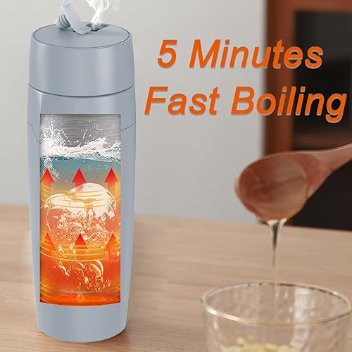 Miniatura 3 de Caldera eléctrica portátil, pequeña tetera eléctrica de viaje, calentador de agua rápido de 300 W, mini taza de café eléctrica para hoteles,