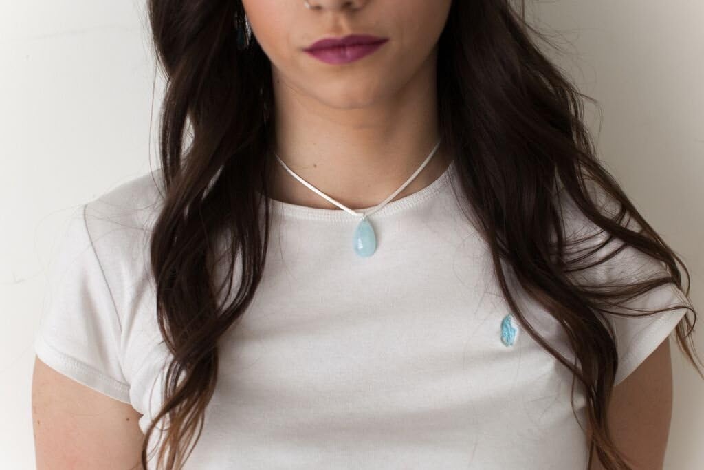 Aquamarine Drop Choker
