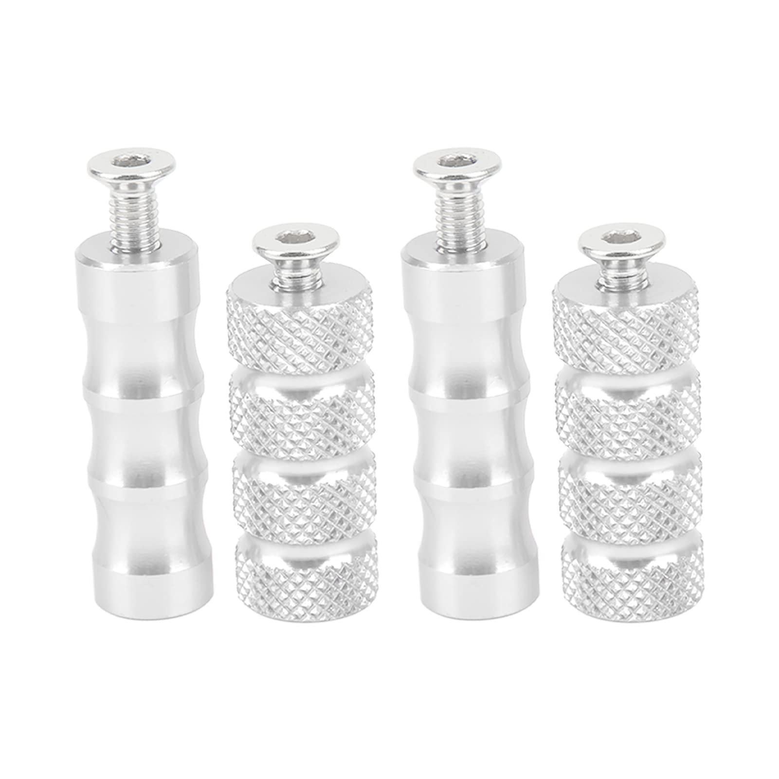 Peg Cambio Moto, Peg Cambio Zigrinato Moto Antiscivolo Leva Cambio Leva Freno Pedane Pedale, Foro 6 Mm Pedane Freno Moto Poggiapiedi Pedale Universale per Pedane (Argento)