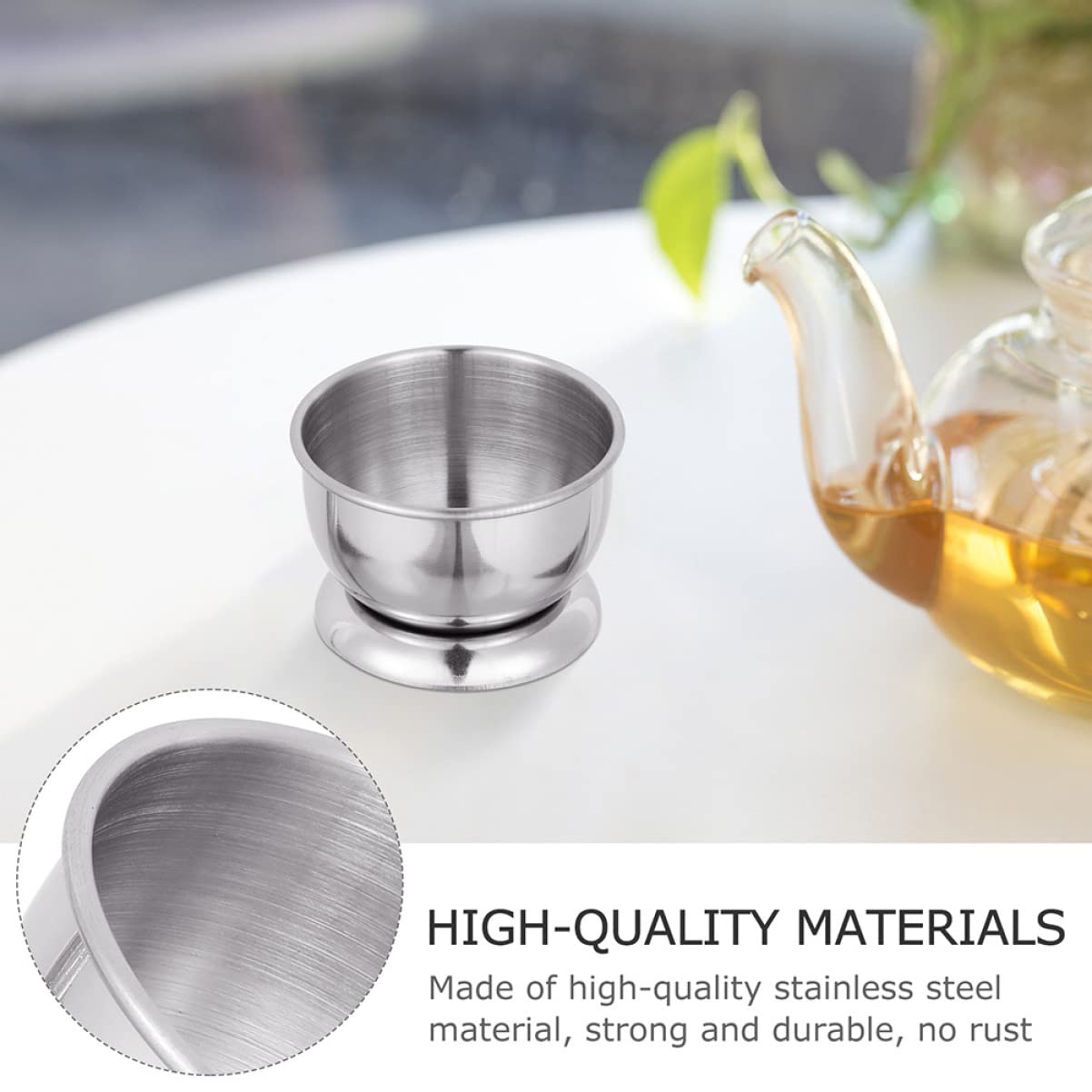 4 Set Piccola Tazza Da Tè Viaggio Pieghevole Tazze Coppa Inossidabile Bicchiere in Acciaio Inox Tacpa Da Tè Bicchiere Inossidabile Acciaio Inossidabile Argento 2 Pezzi * 4