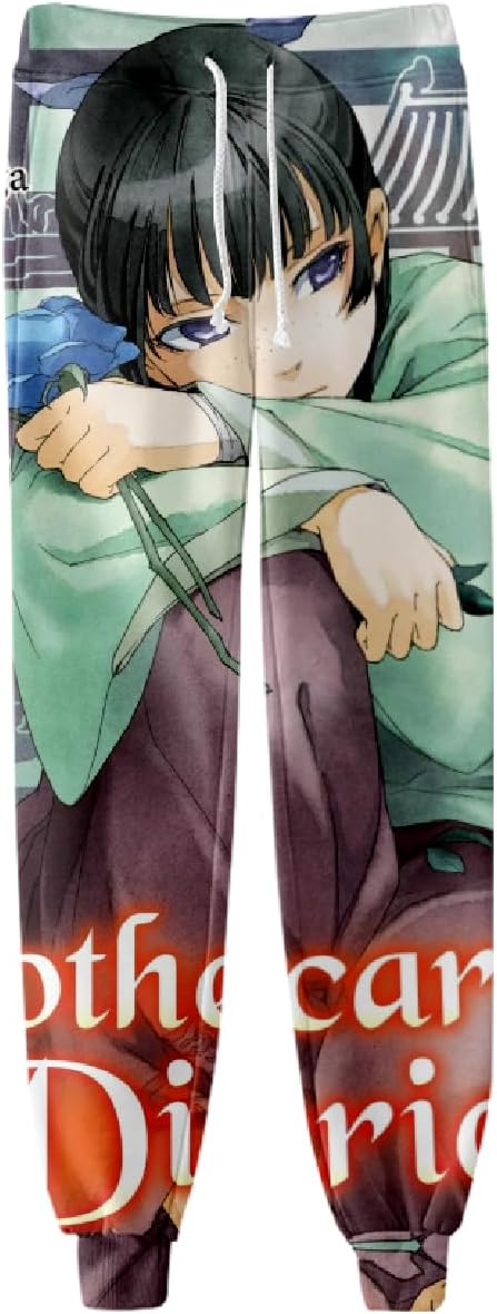 ISaikoy Anime The Apothecary Diaries Pants Kusuriya no Hitorigoto Trousers Gym Joggers Drawstring Sweatpants