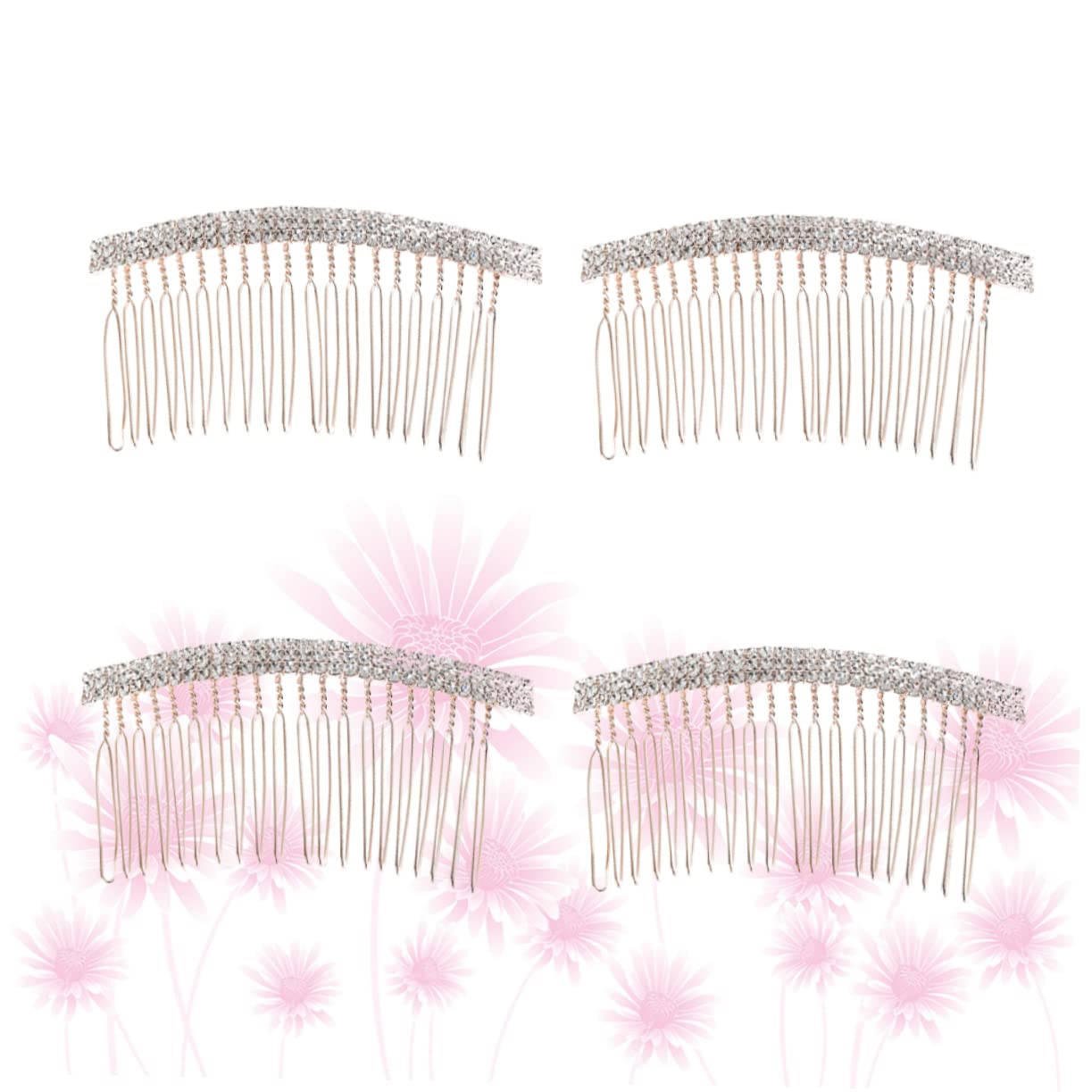 12 Pz Pettine Per Laterale Decorazioni Per Floreali Pettine Botto Pettini Laterali Per e Per a Fiore Accessori Sposa Strass