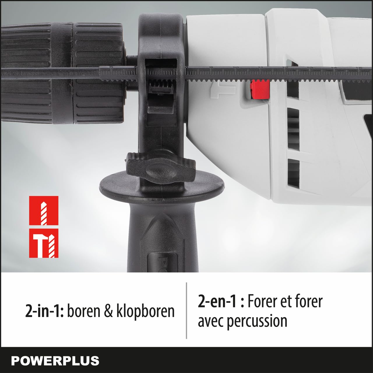 Taladro Percutor Eléctrico con cable Powerplus POWC10200 600w