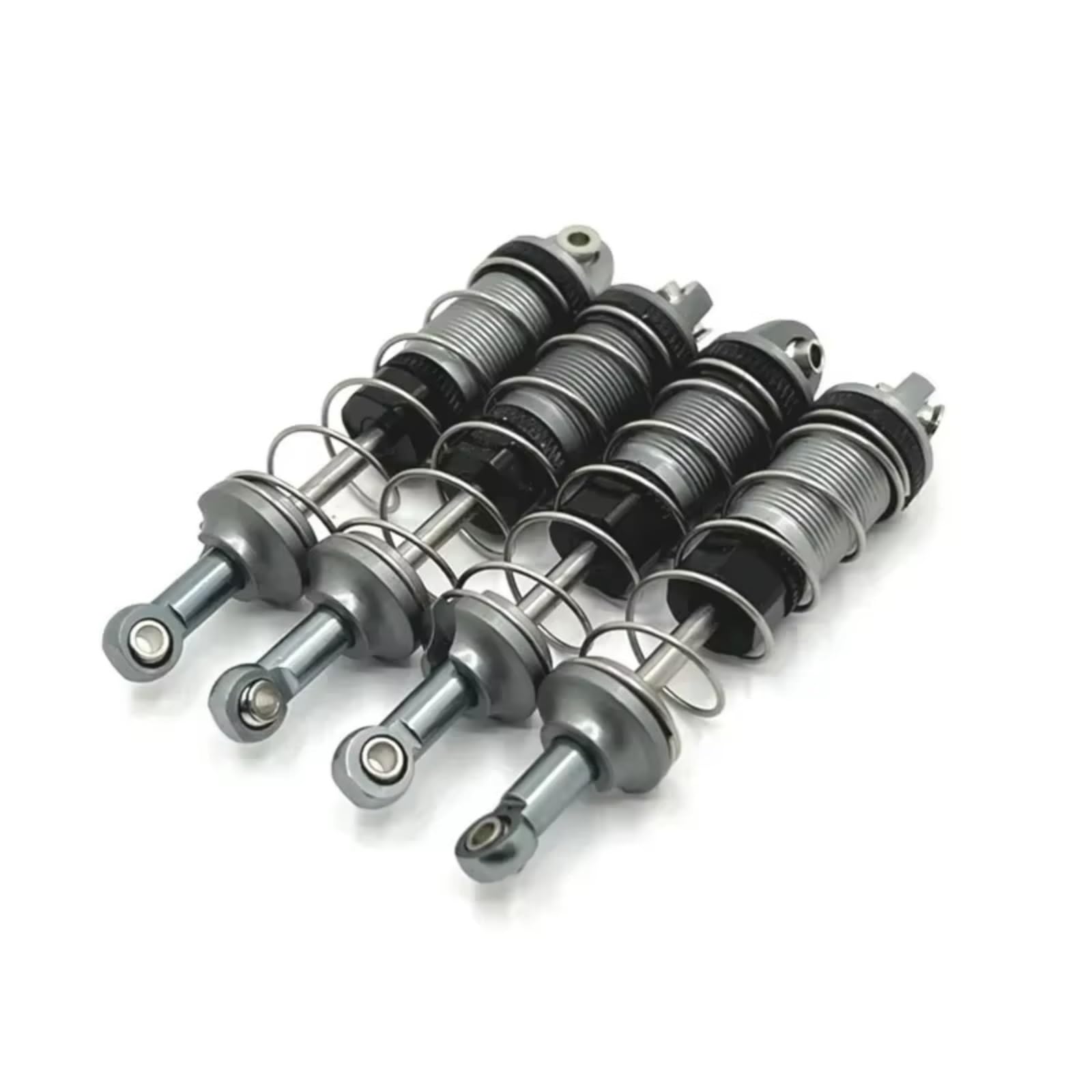 Amortiguadore Coche RC para MJX 16207 16208 16209 16210 1/16 Escala Piezas De Mejora Metal para Coche RC Amortiguadores Delanteros Y Traseros(Light Grey)