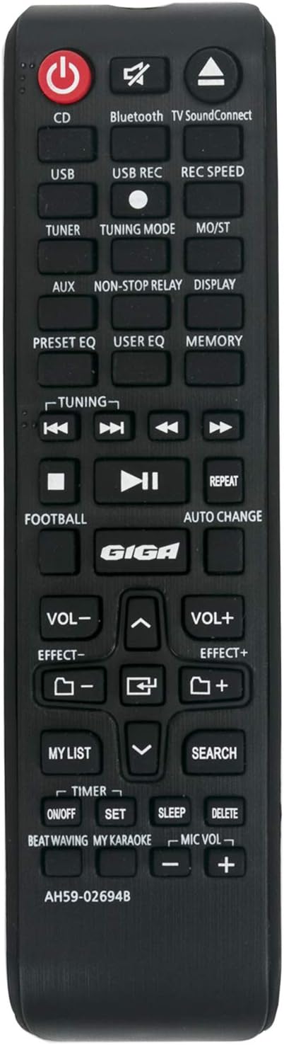 New AH59-02694B AH5902694B Remote Control Compatible with Samsung MiNi Hi-Fi Component Audio System MX-J630 MX-J730 MX-JS5000 MX-JS5500 MXJ630 MXJ730 MXJS5000 MXJS5500