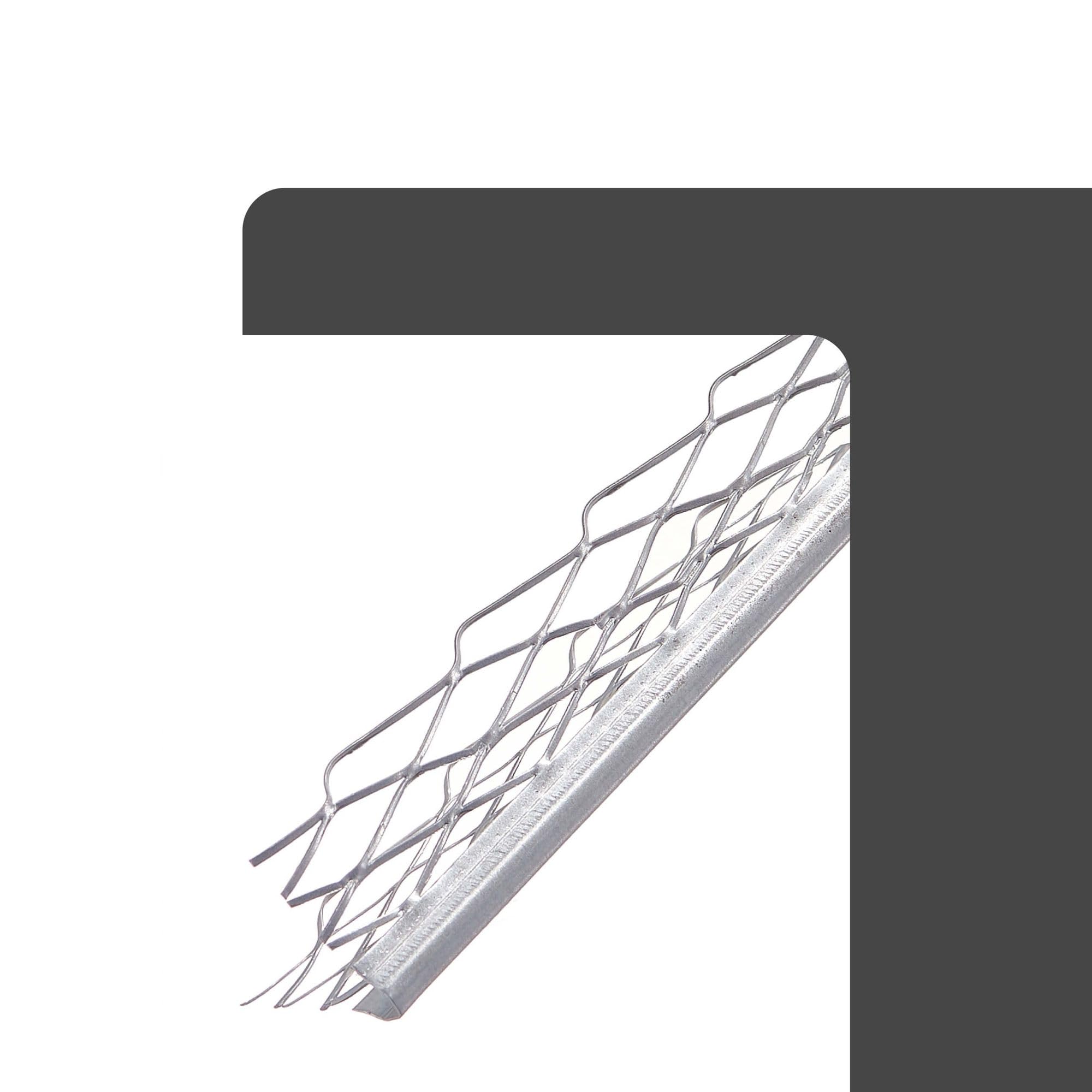 PROTEKTOR 1007 Kantenprofil für den Innenputz 150cm, 25 Stück Silber 10mm Putzstärke, Innenputz Trockenbau, korrosionsbeständig
