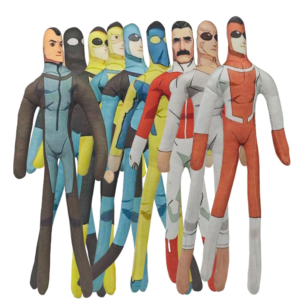 Jilijia 9PCS Mark Grayson Plush Anime Omni Man Soft Funny Twistable Pillow Collectibles Home Sofa Decorations Cute Stuffed Gifts 28CM