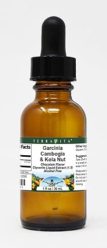 Terravita Garcinia Cambogia & Kola Nut Glicerita Extracto Líquido (15) - Sabor Chocolate (1 oz, ZIN 522505)