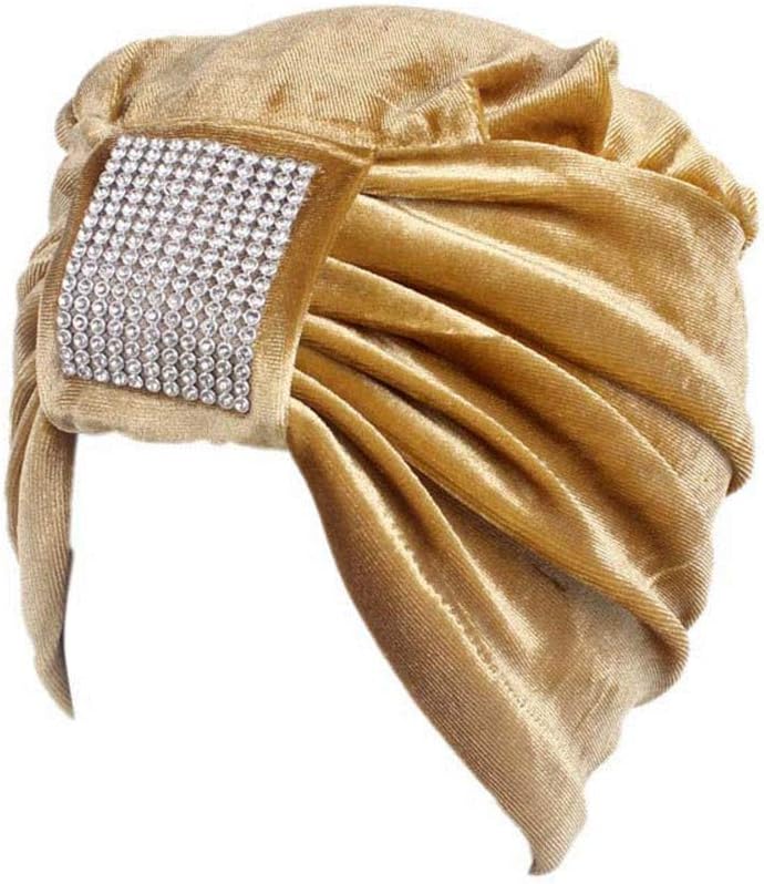 女性ターバンビーニーキャップ カジュアルハットプリーツシルバービッグスクエアダイヤモンドインディアンハットフラットヘッドスカーフキャップポリエステル Headwrapハットソフト Color Gray Cafe Du Jardin Com