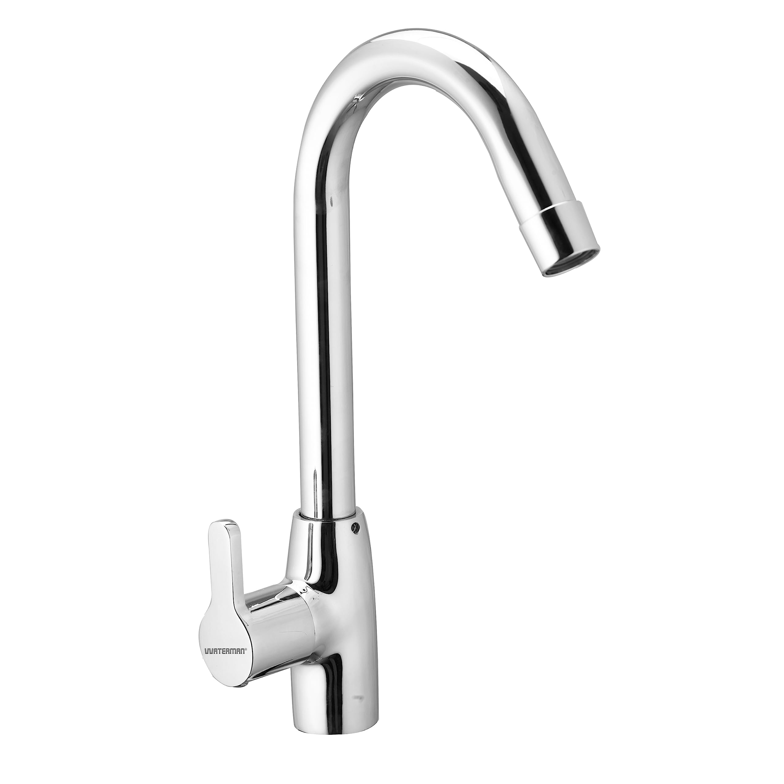 WATERMAN® Joy Swan Neck Pillar Tap (Pack of 1) 360° Flexible Rotating Swivel Spout Brass Chrome Finish Deck Mount Taps for Kitchen Sink and Bathroom Washbasin (B0C65NH9MT) Amazon Price History, Amazon Price Tracker
