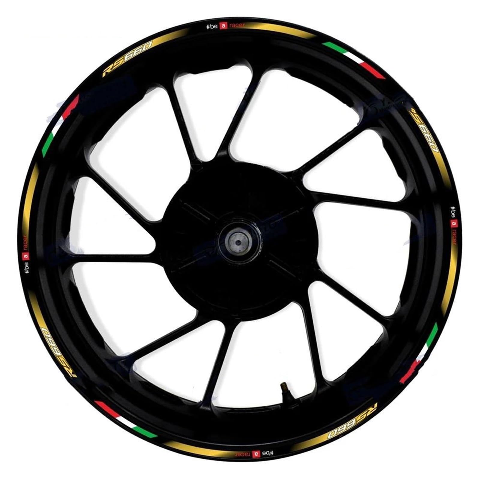 Motorcycle 17 Inch Front and Rear Wheel Hub Sticker Rim Stickers Decal for Aprilia RS660 RS 660(Color10)