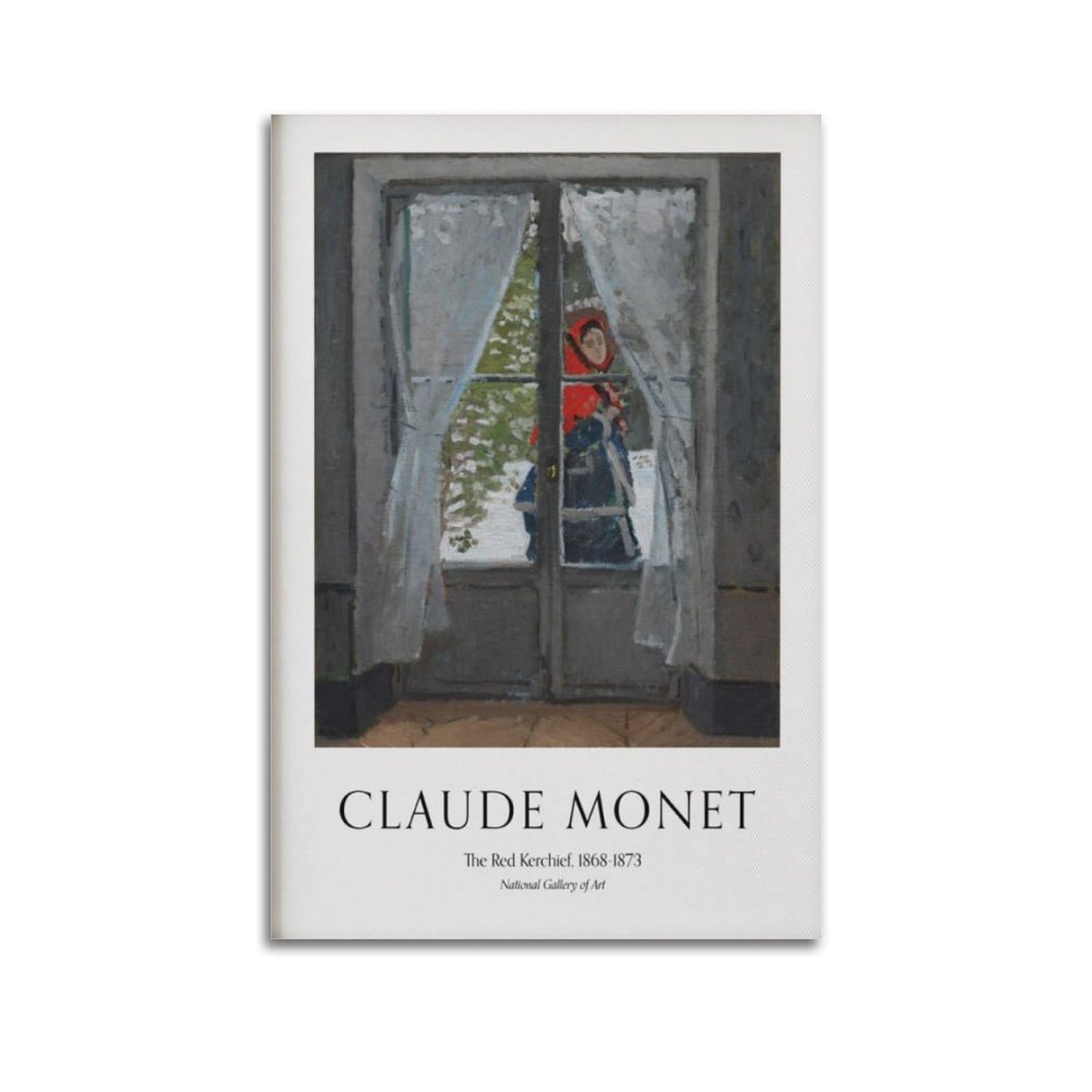 xiaoxiaoshen Claude Monet 'the Red Kerchief' Exhibition Mid-century Modern Canvas Poster Wall Art Prints Room Aesthetic Murals Bedroom And Living Decorations 20x30inch(50x75cm)