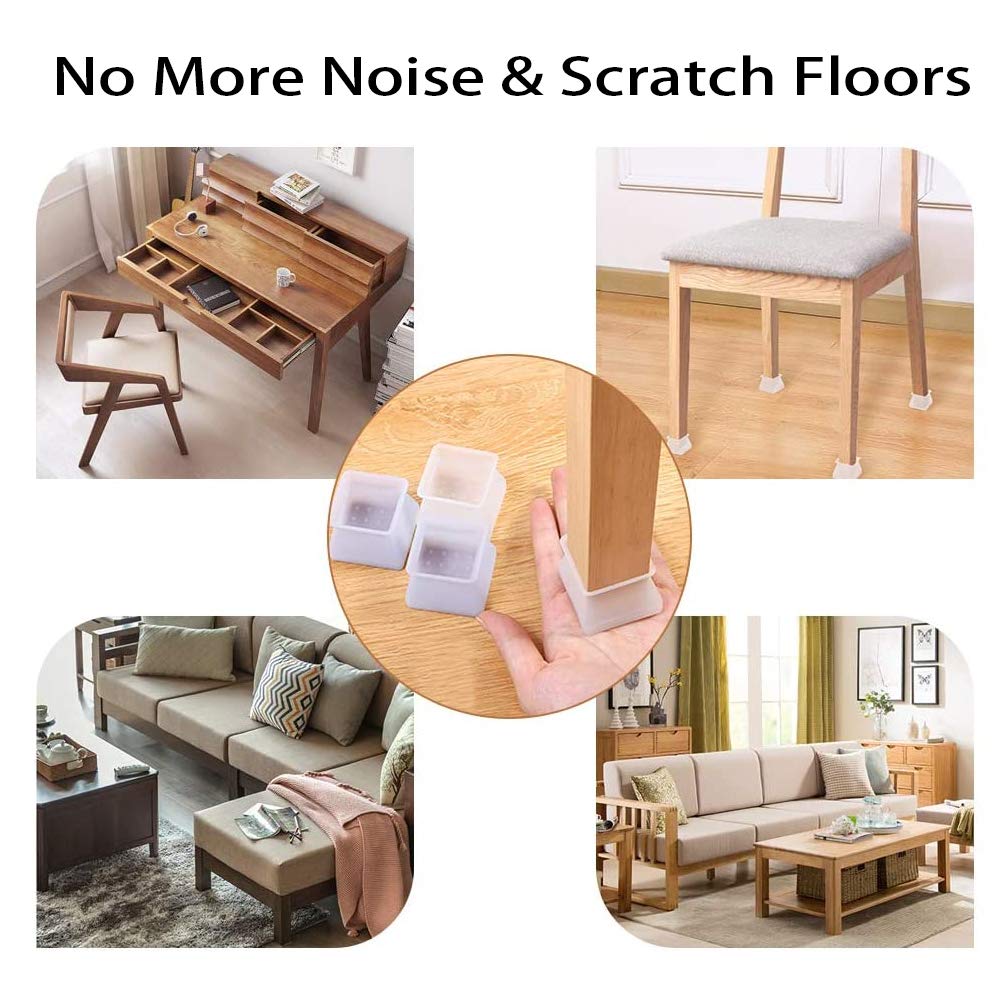 Tappi Silicone Per Sedie 20pcs - Piedini Antiscivolo Per Pavimenti In Legno