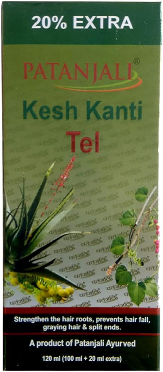 Patanjali Kesh Kanti Ayurvedic Hair Oil (120 Ml), Pack of 1