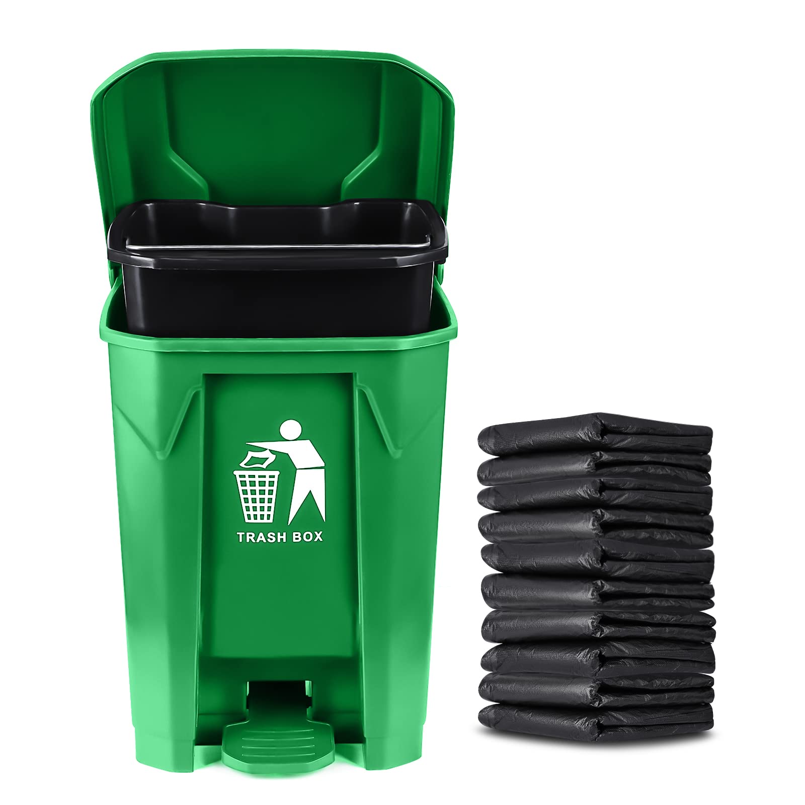 mayayaday Dog Poop Trash Can with Lid & Removable Inner Bin, Dog Waste