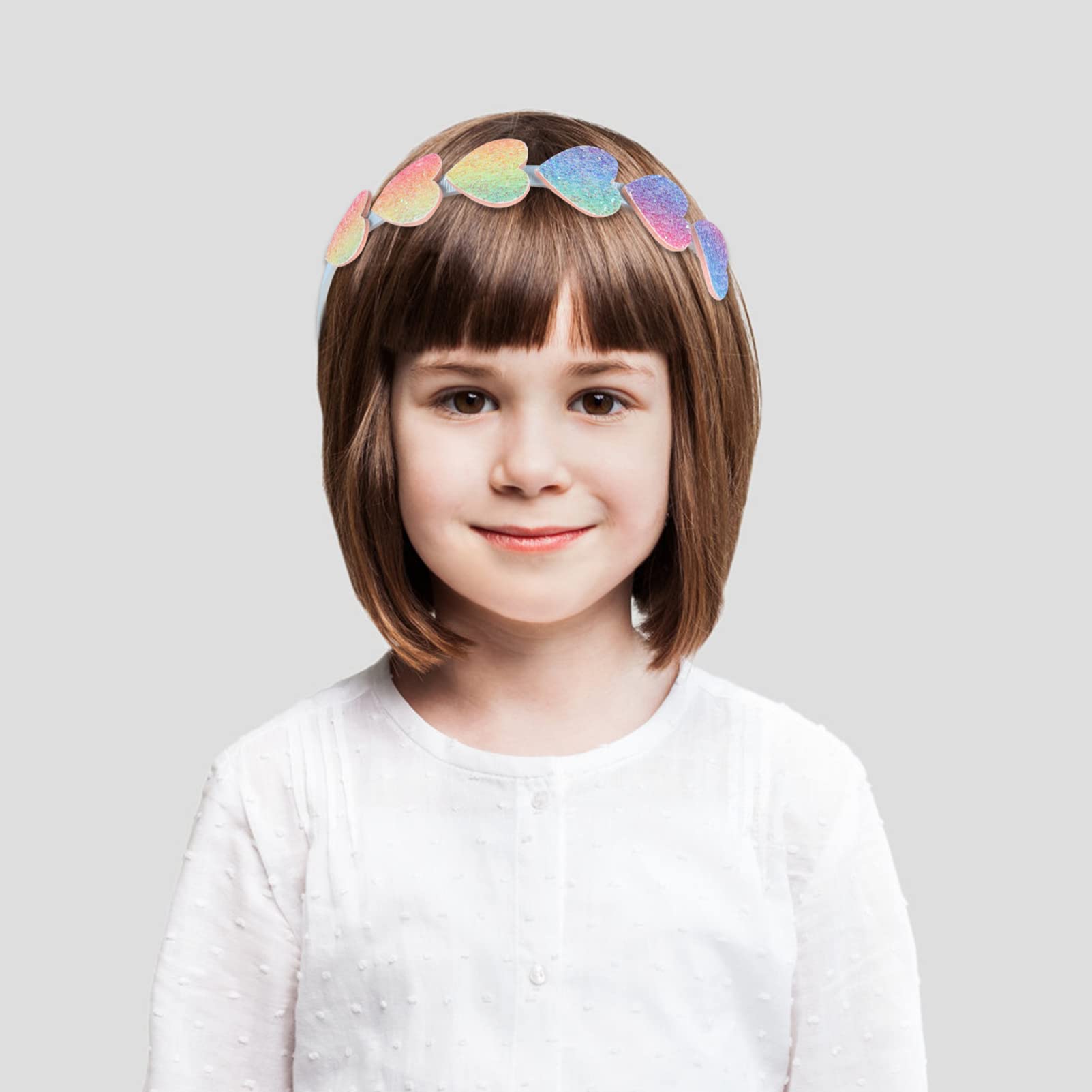 Housoutil 16pezzi Cerchietti Colorati Per Bambine Con Cuori e Stelle Da Fasce Per Perfetti Per Compleanni e Feste Accessori Per Ragazze Agli Anni