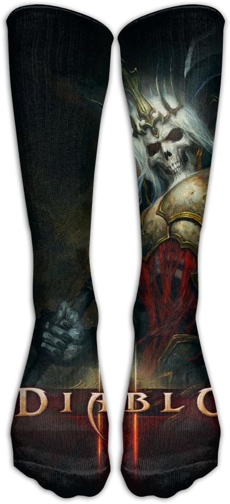 Unisex Video Game Diablo 3 King Leoric Poster Knee High Socks Long Athletic Sport Socks