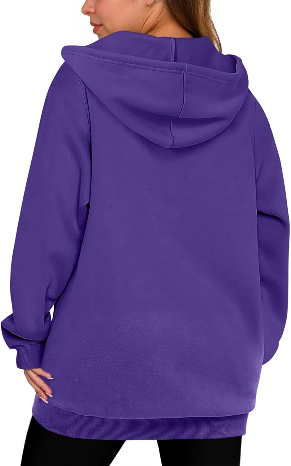 StunShow Womens Plus Size Hoodies Zip Up Oversized Y2k Drawstring Sweatshirt Casual 2025 Fleece Jacket with Pocket - Image 5