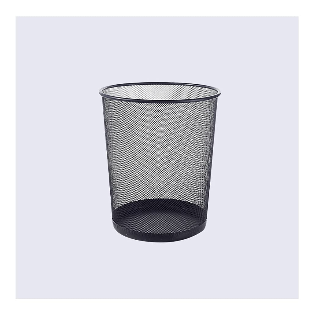 Papelera de oficina para interior, basura, rejilla metálica, papelera de reciclaje, cesta de papel, gran capacidad, hogar, oficina, cocina, basura, tamaño M,