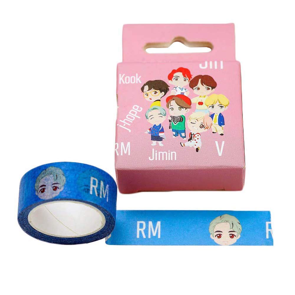 AMA-StarUK36 Kpop BTS Speak Yourself Cartoon Photo Paper Tape for Crafts, DIY Projects, Scrapbooking, Calendar H04