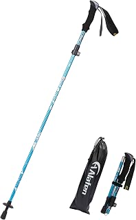A Alafen Lightweight Collapsible Trekking Pole - 7075 Aluminum Hiking Walking Stick, Foldable Quick-Lock for Travel, Adults & Seniors