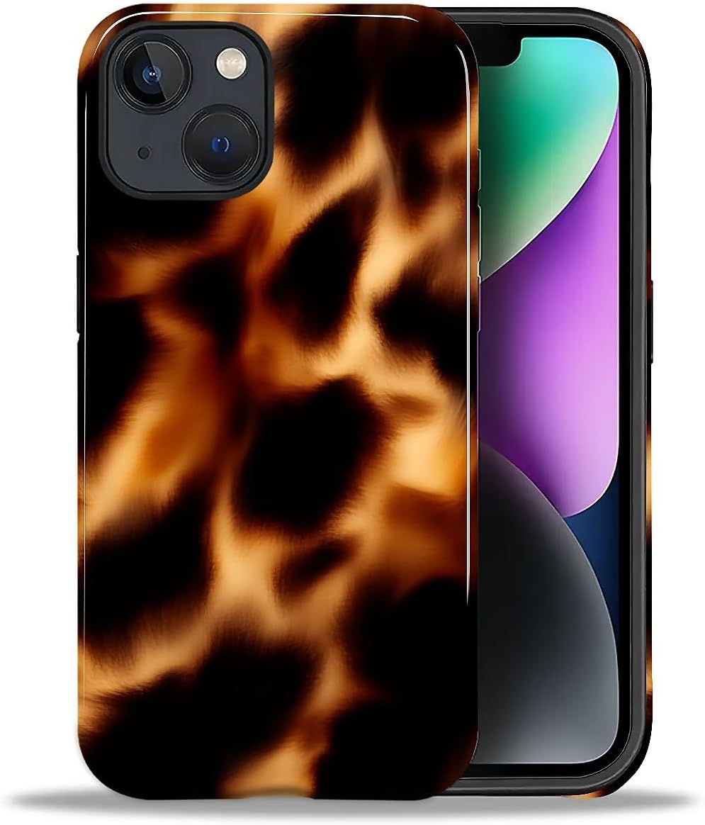 Compatible with iPhone 14 Plus Case, Hybrid 2-Layer Case Shockproof Anti-Scratch for Girl Women Boy Men, Leopard Spots for iPhone 14 Plus - Image 7