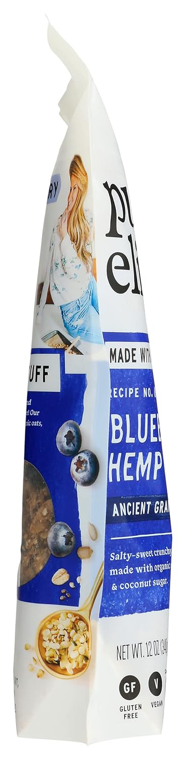 Purely Elizabeth Blueberry Hemp Ancient Grain Granola, Gluten Free, Non GMO, 12 Ounces (Pack Of 6)