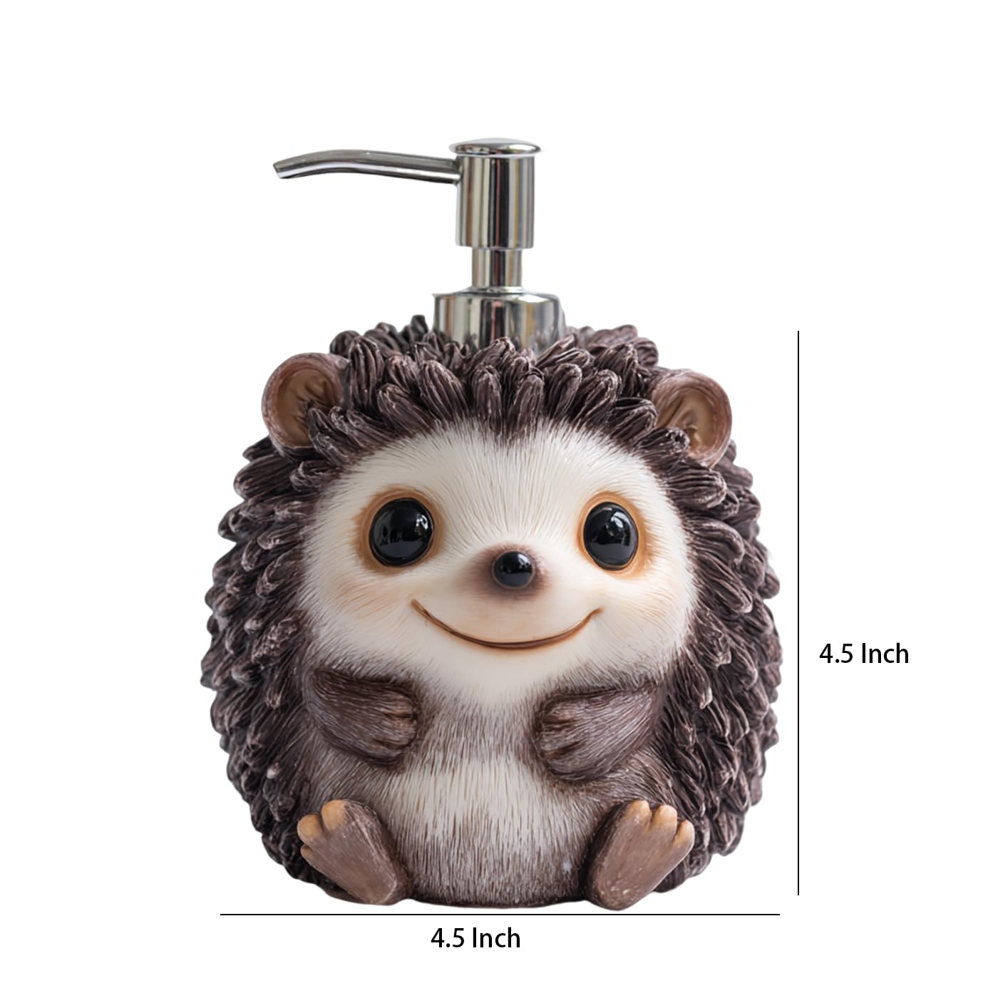 SOCOSY Dispenser di sapone a forma di riccio in resina, dispenser di sapone per le mani con pompa, bottiglia di sapone liquido per le mani per il bagno